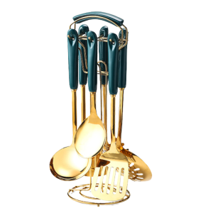 Lornite 6-Piece Professional 304 Stainless Steel & Silicone Kitchen Utensil Set – Non-Stick Safe Heat-Resistant Tools